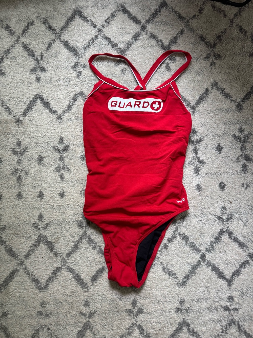 TYR Red Lifeguard One-Piece Swimsuit